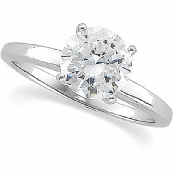 Round Natural Diamond Ring 14K Gold (1.5 Ct J Vvs2) Igl C47100116